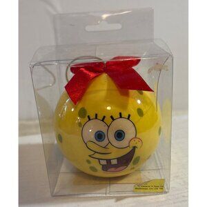 Vtg 2003 Enesco Spongebob Squarepants Hey Santa...I'm Ready Christmas Ornament